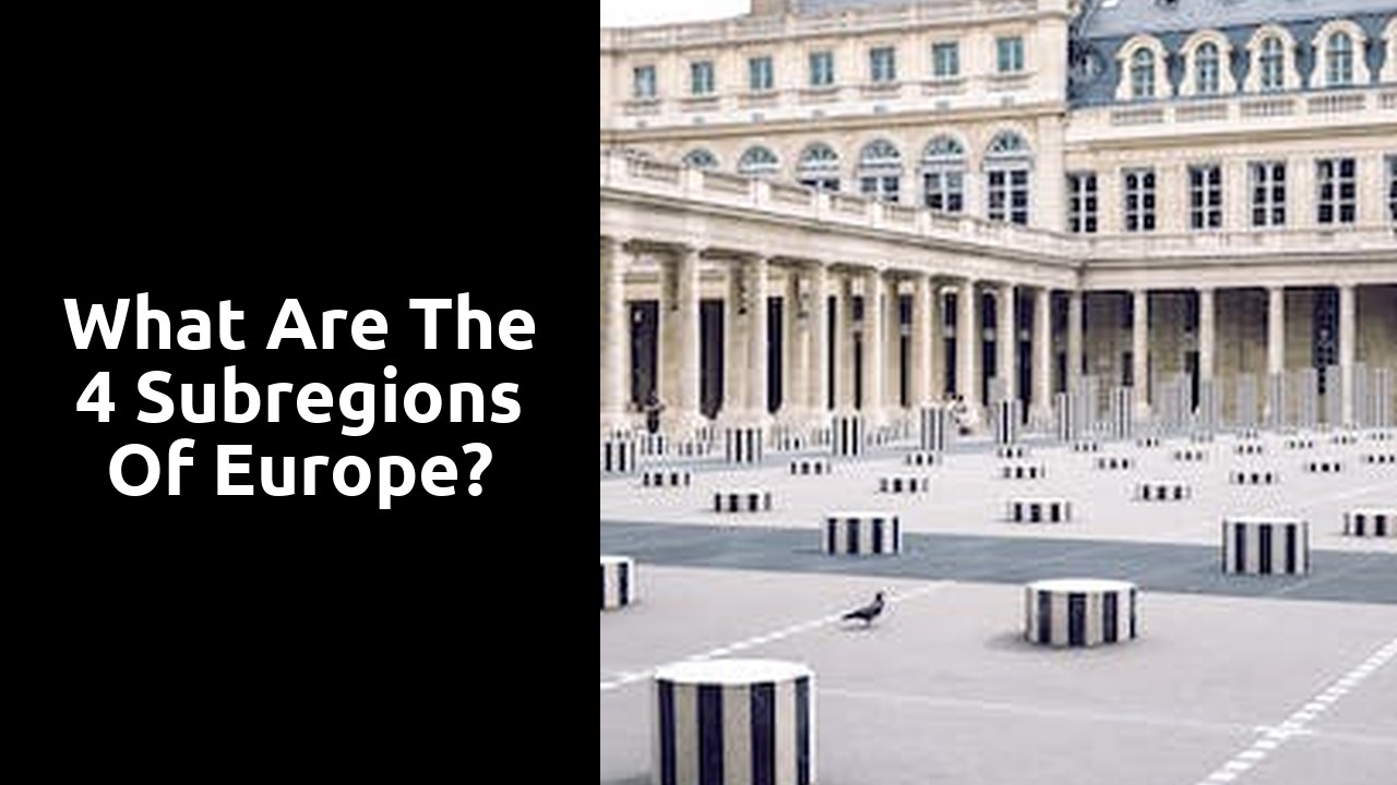 What are the 4 subregions of Europe?